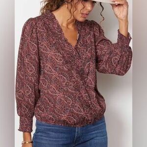 Evereve Aiden Paisley Blouse XL